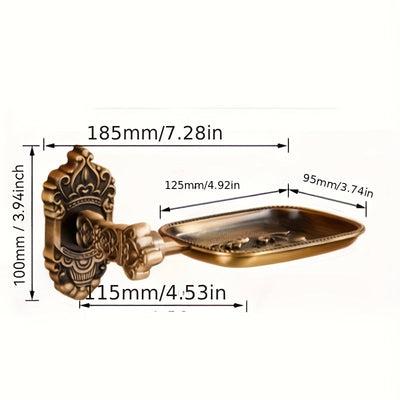 Jabonera Ovalada de Estilo Vintage con Desagüe - Accesorio de Baño al Estilo Europeo, Perfecto para la Ducha y el Lavabo