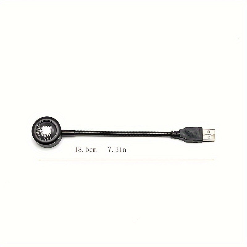1 luz ambiental mini arcoíris creativa con atardecer, enchufe USB, botón para ajustar color de luz, siete tonos, regalo perfecto para Halloween, decoración navideña, accesorio de escritorio, paredes, camping y fiestas