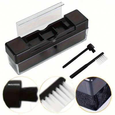 Kit Premium de Limpieza para Vinilos con Cepillo de Goma y Detallado: Mejora la Fidelidad del Sonido y Elimina el Polvo, Mantenimiento Esencial para Aficionados a los Tocadiscos y Colecciones