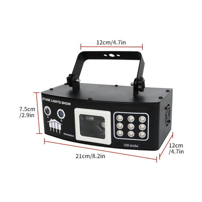 Luces de escenario LED YSH con control remoto - Negro, activadas por sonido, para KTV, bar, sala de estar y decoraciones de fiesta - Perfectas para cumpleaños, San Valentín, Año Nuevo y más, decoraciones de fiesta | Efectos visuales dinámicos | Control r