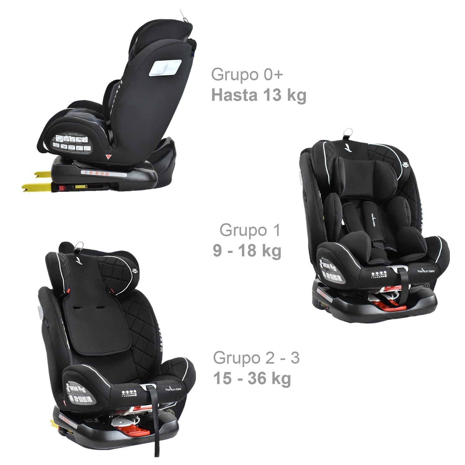 SILLA CARRO BEBÉ EOS 360° NEGRO PREMIUM BABY
