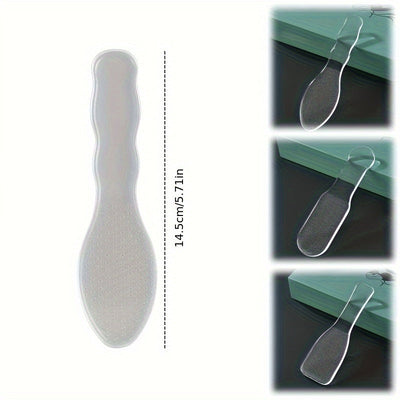 Limpiador de Pies de Vidrio - Exfoliante y Removedor Doble Cara para Pies Suaves, Herramienta de Pedicura Manual con Mango Ergonómico, Sin Necesidad de Electricidad, Cuidado Portátil para Uso Doméstico