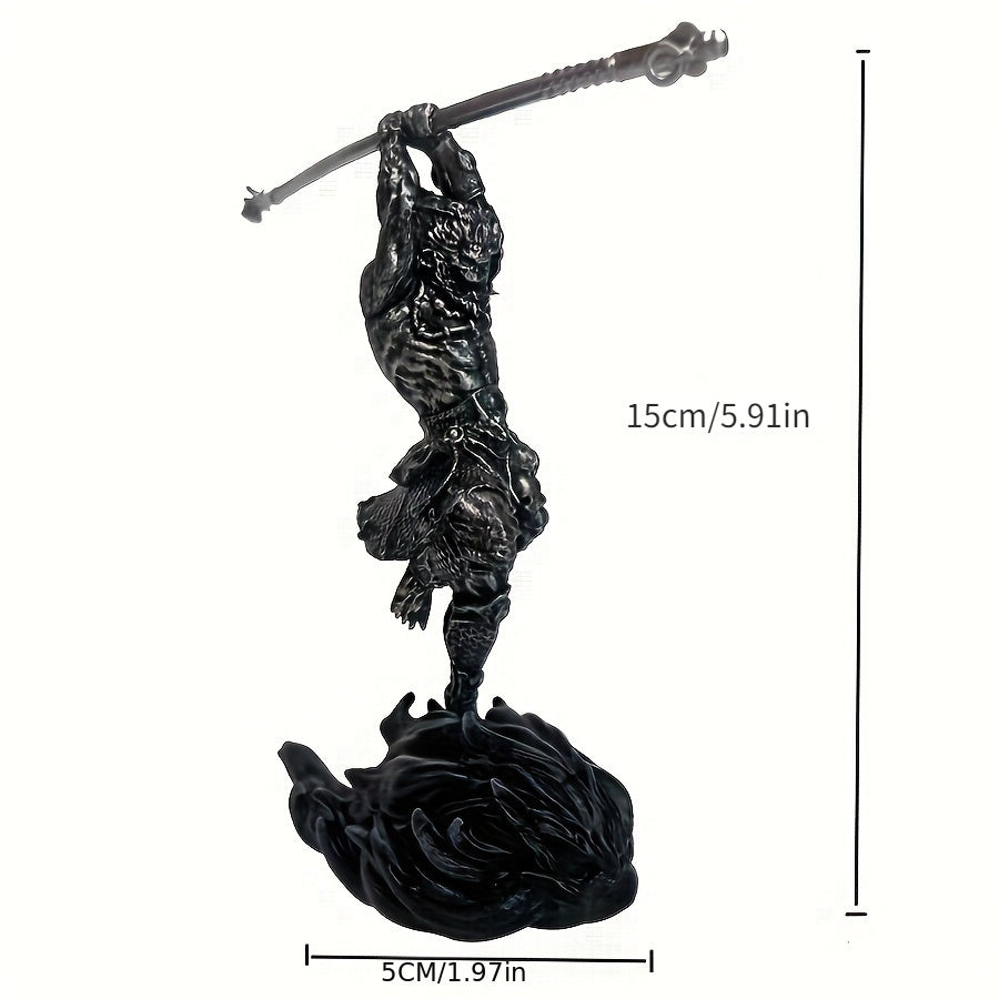1pc Figura de acción de Wukong - Guerrero mítico Qi Tian Dao, decoración de escritorio de moda, ideal para diferentes tipos de habitaciones, plástico duradero, regalo de Acción de Gracias, no requiere electricidad