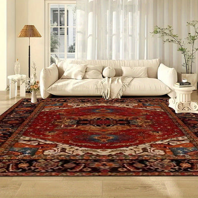 1pc Alfombra con Estampado Retro, Ideal para Cocina, Pasillo, Entrada de Dormitorio, Baño, Sala, Interior/Exterior, Puerta Principal, Estudio, Fondo Antideslizante, Lavable a Máquina y Engrosada