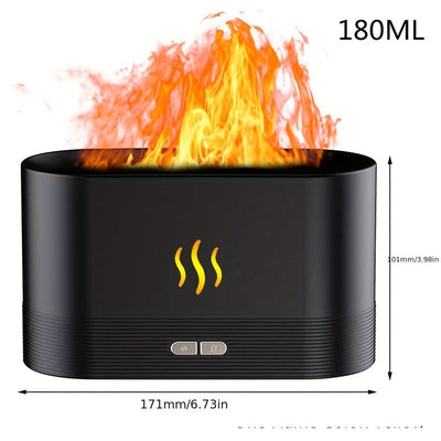 1pc Máquina De Aromaterapia De Llama Simulada, Humidificador De Llama De Escritorio Para El Hogar, Adecuado Para Vaporizar Y Humectar La Cara, Decoración Del Hogar Estética, Decoración De Habitaciones Esencial De Otoño E Invierno