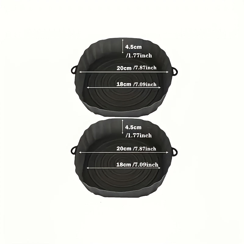 Conjunto de 6 Forros de Silicona para Freidora de Aire, Bandejas de Horneado Antiadherentes y Reutilizables de 18.01cm con Distribución Uniforme del Calor, Accesorios Multicolor para Horno de Aire y Hornos de Convección, Utensilios de Cocina Fáciles de L