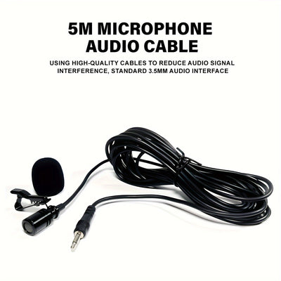 Cables Micrófono Portátil para Sax, 5M Cables Micrófono de Sax Alámbrico Portátil para Instrumento Musical de Saxofón, Violín, Guitarra para Escenario de Actuación