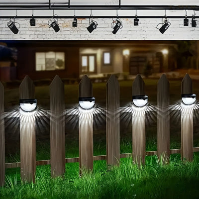5 piezas, luces solares para vallas, luces para barbacoas, luces solares para paredes, luces solares para exteriores, luces solares montadas en pared, IP44, 6 luces LED negras, jardín, hogar, patio, garaje, camping, Halloween, decoración de fiestas de Na