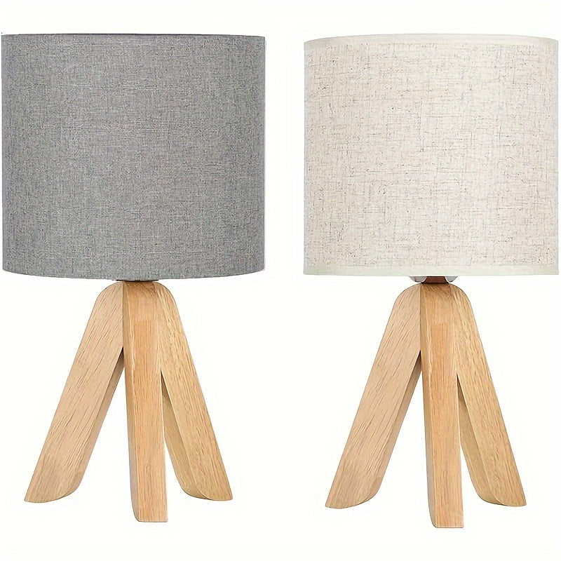 1pc Lámpara De Mesa, Linda Lámpara De Escritorio, Lámpara De Noche Con Pantalla De Tela Y Base De Trípode Para Habitación, Oficina, Sala De Estudio, Dormitorio, Dormitorio