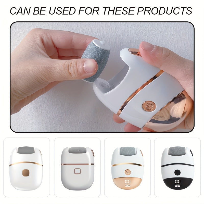 Juego de rodillos de repuesto para lima de pies de 3/6 piezas, cabeza de esmerilado extra para amoladora eléctrica de pies, accesorios para removedor eléctrico, utilizado para eliminar el color beige claro