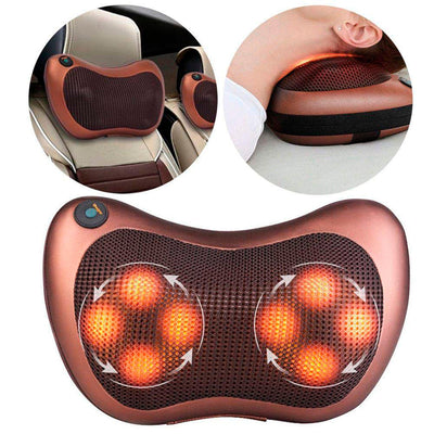 Masajeador Cojín Multifuncional Espalda + Lumbar + Cuello  Portátil 8028