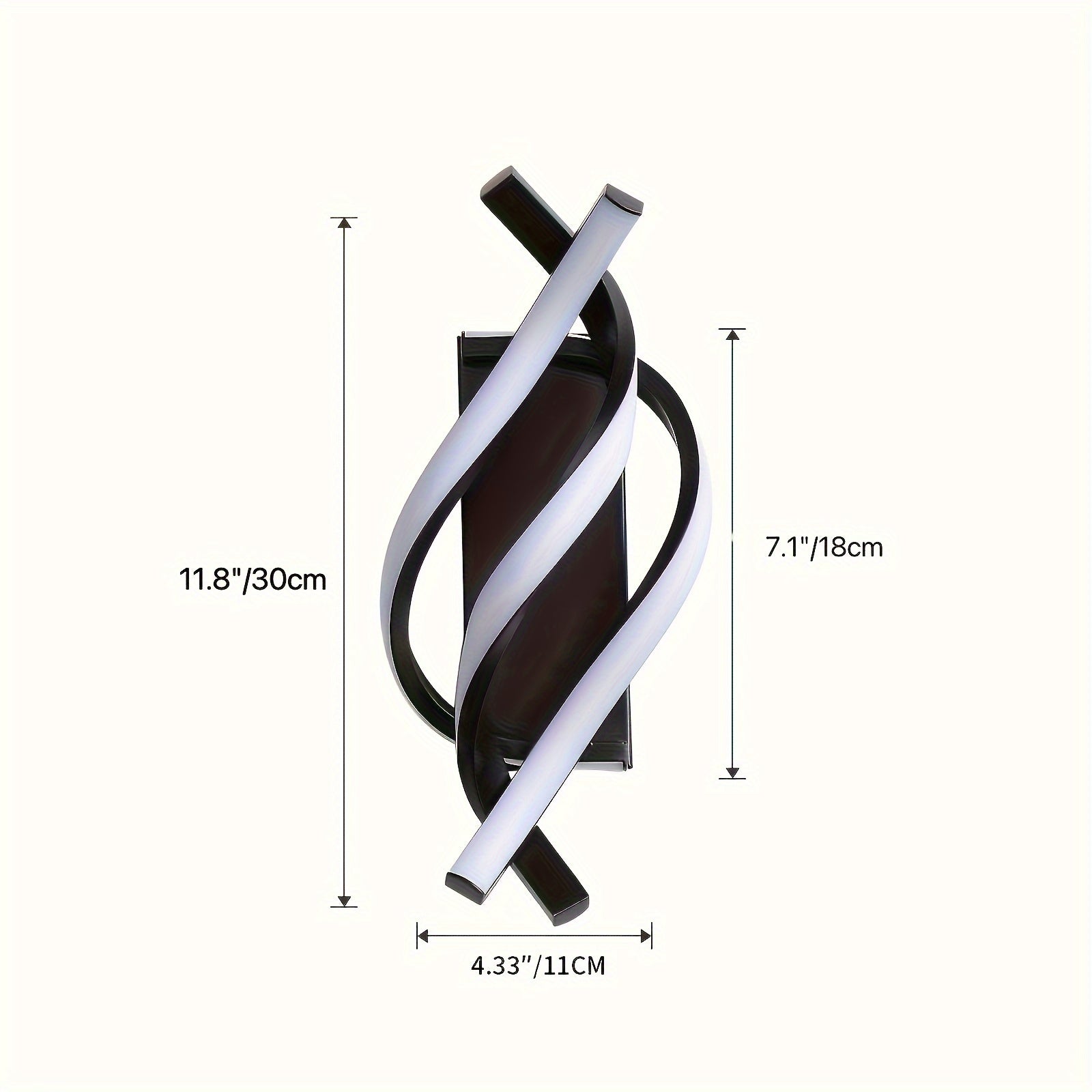 1pc Moderna Lámpara de Pared LED, Fixture de Montaje Semi-Flush de Hierro Fundido con Acabado de Metal Pulido, Iluminación Interior Blanca Cálida de 3000K, Control de Interruptor, Cableado Fijo, No Desmontable, para Dormitorio y Estudio - 110-240V