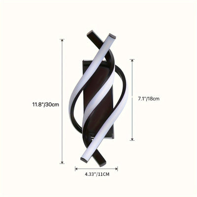 1pc Moderna Lámpara de Pared LED, Fixture de Montaje Semi-Flush de Hierro Fundido con Acabado de Metal Pulido, Iluminación Interior Blanca Cálida de 3000K, Control de Interruptor, Cableado Fijo, No Desmontable, para Dormitorio y Estudio - 110-240V