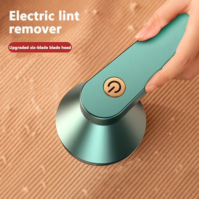 1pc Cortadora eléctrica de tela, quitapelusas portátil, quitapelusas de suéter recargable por USB, potente removedor de pelo y bolas para ropa, ropa de cama, muebles, alfombras, sofá, herramienta de limpieza con cabezal de corte de acero fino de 6 cuchil