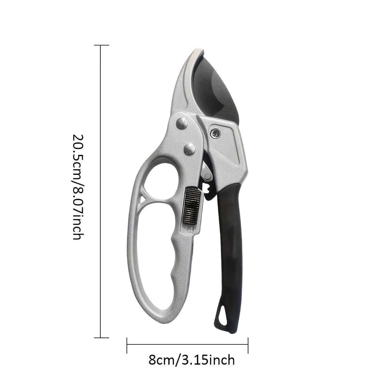 Tijeras de Podar de Jardín de Acero al Carbono de 20mm con Mango Ergonómico Antideslizante – Herramienta de Recorte Manual de Estilo Clásico para Ramas, Arbustos y Árboles Frutales – 1pc, Herramienta de Podar para Jardín | Tijeras de Recorte de Precisión