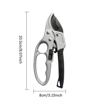 Tijeras de Podar de Jardín de Acero al Carbono de 20mm con Mango Ergonómico Antideslizante – Herramienta de Recorte Manual de Estilo Clásico para Ramas, Arbustos y Árboles Frutales – 1pc, Herramienta de Podar para Jardín | Tijeras de Recorte de Precisión