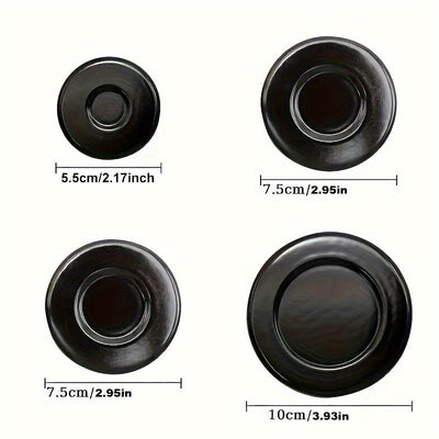 4 paquetes de cubiertas para quemadores de estufas de gas compatibles con estufas Sabaf - Tapas de repuesto duraderas, no se requieren baterías, paquete variado con opciones de 55 mm, 75 mm y 100 mm