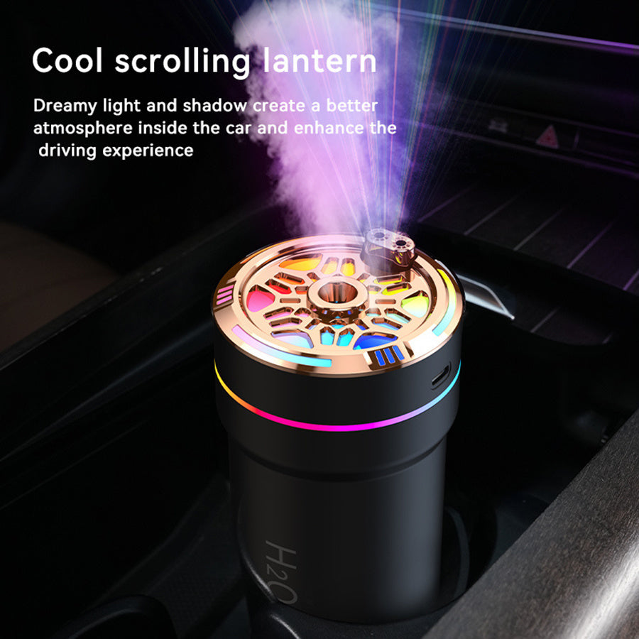 2025 Nuevo Humidificador de Aire con Alimentación USB, con Adición de Aceites Esenciales, Diffusor de Aromaterapia, con Proyección de Cielo Estrellado de Doble Color, Luz Atmosférica, Arranque/Parada Inteligente, Adecuado para Humidificación en Hogar, Of