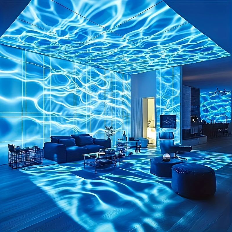 Lámpara de proyección para escenario de galaxia con LED RGB Interstellar, efecto de onda de aurora alimentado por USB, luz nocturna de dormitorio controlada a distancia, decoración de techo de cine en casa, decoración de camping y bodas, regalo de fiesta
