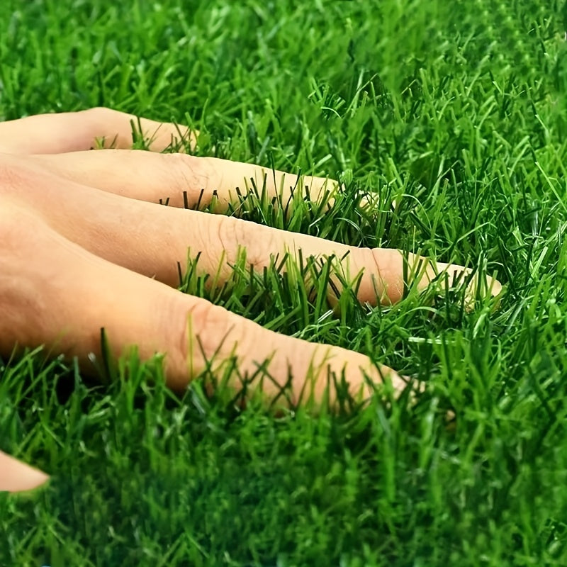 Césped artificial de alta calidad con agujeros de drenaje, alfombra verde mullida realista para uso en interiores y exteriores, ideal para perros, jardines, terrazas, balcones y decoración de bodas, decoración de jardín para perros | Textura de césped re