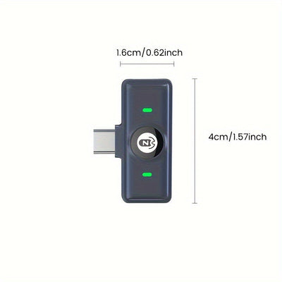Micrófono Inalámbrico Magnético Zwide M7 con Clip - USB Tipo-C, Reducción de Ruido para Transmisiones en Vivo y Entrevistas al Aire Libre, Micrófono Inalámbrico para Cámara