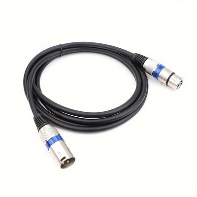 Cable de micrófono XLR macho a hembra de alta calidad I-ZCLIVE – Cable de audio balanceado de 3 pines para KTV, sistemas de sonido, preamplificadores y estaciones de radio, diseño plano duradero con conectores metálicos