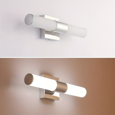 Luces LED para tocador, modernas lámparas de baño de acero inoxidable sobre espejo como iluminación de maquillaje, apliques de pared para baño (8W 15.75 pulgadas)