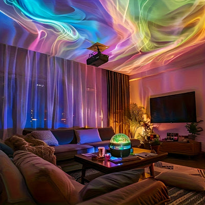 Luz de proyección LED Aurora Boreal con control remoto RGB, alimentación USB, proyector de galaxia estrellada, luz nocturna para habitación, decoración para adultos, cine en casa, decoración para bodas, regalo de luz mágica, fiestas y decoración del hoga