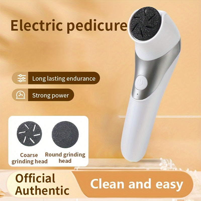 Desmastrillador eléctrico de pies con doble cabeza, cargable por USB, ideal para esmaltes gruesos y cuidado de la piel seca, fácil de usar con cabezas reemplazables, regalo perfecto para 10 días festivos, herramienta de cuidado de pies | Cuidado de pies