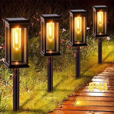 Luces solares para exteriores, decoración de patio de jardín y sendero, luces solares duraderas y brillantes IP44 para exteriores.