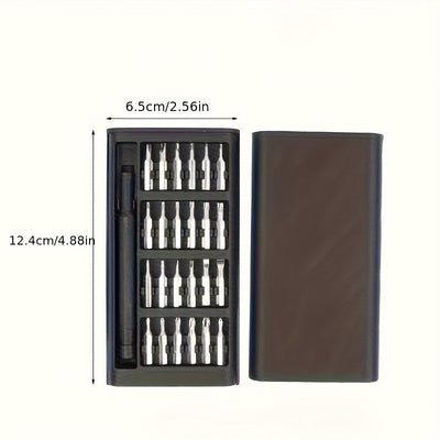 Juego de 25 mini destornilladores, con cabeza plana y Phillips, adecuado para productos electrónicos, joyeros, computadoras, gafas, relojes y teléfonos móviles.