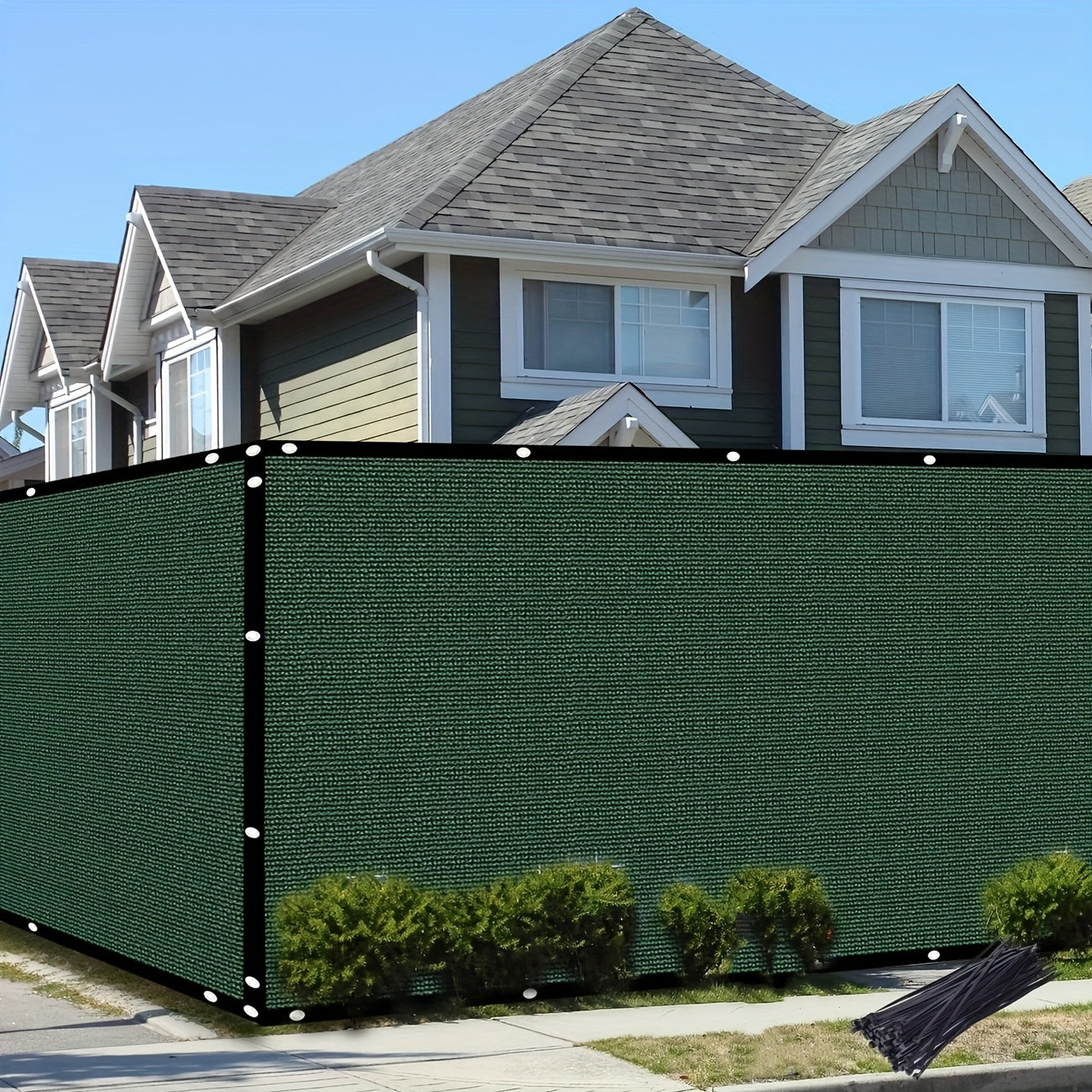 1pc Pantalla de Privacidad Verde Resistente - Malla Plástica Duradera para Viento, Sombra y Barrera para Jardín, Patio o Balcón - Uso Interior/Exterior, Sin Necesidad de Electricidad, Material Resiliente para Colgar en Cercas, Mejora del Espacio Exterior