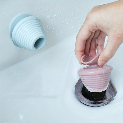 Tapón de Desagüe para Bañera y Lavadero - 1pc, Anti-Olor, Tapón de Plástico Multicolor para Baño y Lavadora, Accesorio de Desagüe de Baño | Tapón de Desagüe Moderno | Tapón Flexible