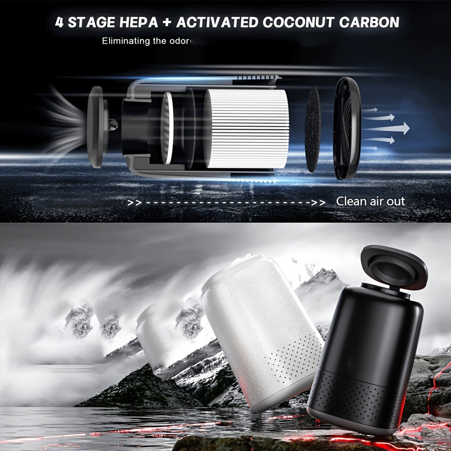 Filtro de Aire Personal Portátil 1pz - Purificador de Humo, Hasta Más de 1000 Usos, Sin Necesidad de Electricidad, Ideal para Frescura en Movimiento, Regalo Perfecto para Navidad y Año Nuevo