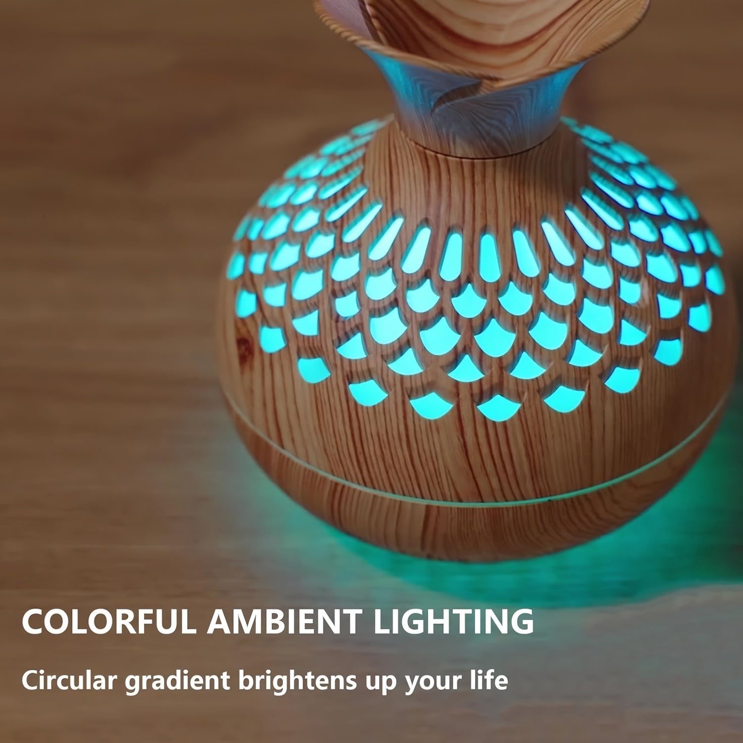 Humedificador de aromaterapia con luz LED de color, alimentado por USB, con capacidad de 10,14 onzas, difusor de aceite esencial, operación silenciosa, baja tensión, salida de neblina de 4 horas para dormitorio y oficina, dormitorio esencial | Aromaterap