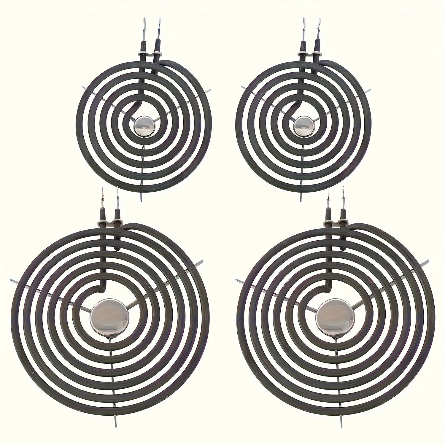 Elemento de Calor de Reemplazo para Estufa de Bobina Única Metálica Duradera con Diseño Circular y Patas Cruzadas, Distribución Eficiente del Calor para Cocinas Domésticas, Accesorios de Estufa, Construcción Robusta