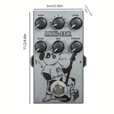 Pedal de Efectos Digitales para Guitarra Eléctrica 9 en 1, MINI-EFX Unidad Única con 9 Preestablecidos: Drive, Overdrive, Distortion, Metal y Soporte USB para Grabación en Computadora, Equipo Musical, Acabado Metálico Elegante, Efectos de Alta Calidad