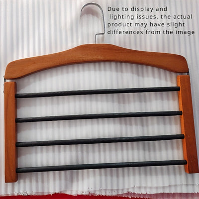 1pc Percha de Madera Multinivel para Ahorrar Espacio - Organizador Duradero para Corbatas, Bufandas y Más, Ideal para la Organización del Armario, Almacenamiento de Ropa
