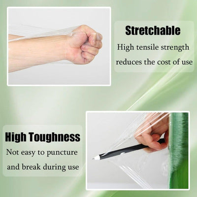 4 piezas de Cinta Autoadhesiva para Injerto de Plantas - Cinta Transparente Estirable de PVC para Vivero y Ramas de Árboles y Plántulas | Duradera, Sin Necesidad de Herramientas, Resistente al Clima