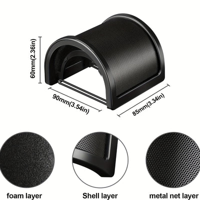 Ventilador de viento y filtro de pop TAVOSOP mejorado - Cubierta de malla metálica ajustable para grabaciones sin manos, reduce el ruido del viento y mejora el tono de bajo, compatible con la mayoría de los micrófonos, ventilador de viento, mejora del au