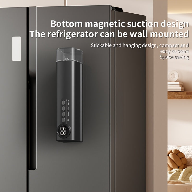 Selladora al vacío automática inalámbrica para uso doméstico. Integra bombeo y sellado, adecuada para todo tipo de alimentos, ofrece conservación eficiente de los alimentos en casa