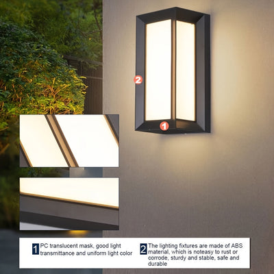 1 lámpara de exterior LED de tamaño medio, sin batería, 16/30W, resistente a la humedad ordinaria, para patios, jardines, villas, comunidades, parques, etc., brillo ajustable, baja tensión, instalación fácil