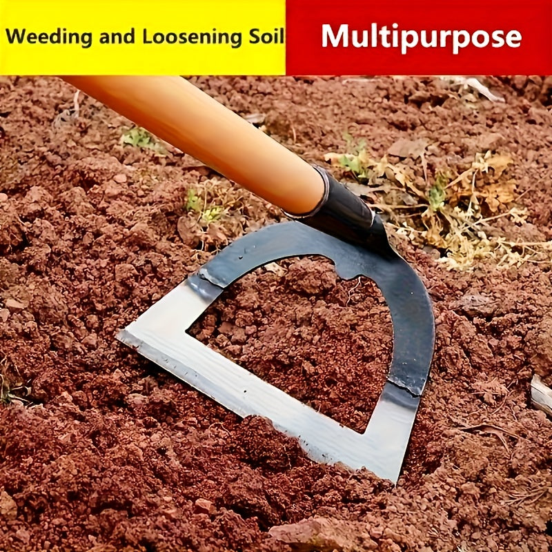 Desbrozadora de Acero al Manganeso Resistente en Forma de Corazón - Penetración Eficiente del Suelo, Horquilla Duradera para Jardinería Exterior y Uso Agrícola (Sin Mango Incluido), Herramienta Única con Diseño de Corazón, Construcción Robusta