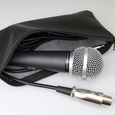 Micrófono Dinámico Profesional SM58 - Micrófono con Cable en Forma de Corazón con Conector de 6.35mm, Alimentado por DC, Adecuado para Canto en Escenario, Transmisión, Reuniones de Video, Juegos y Karaoke - Audio de Alta Calidad, Construcción Duradera, R