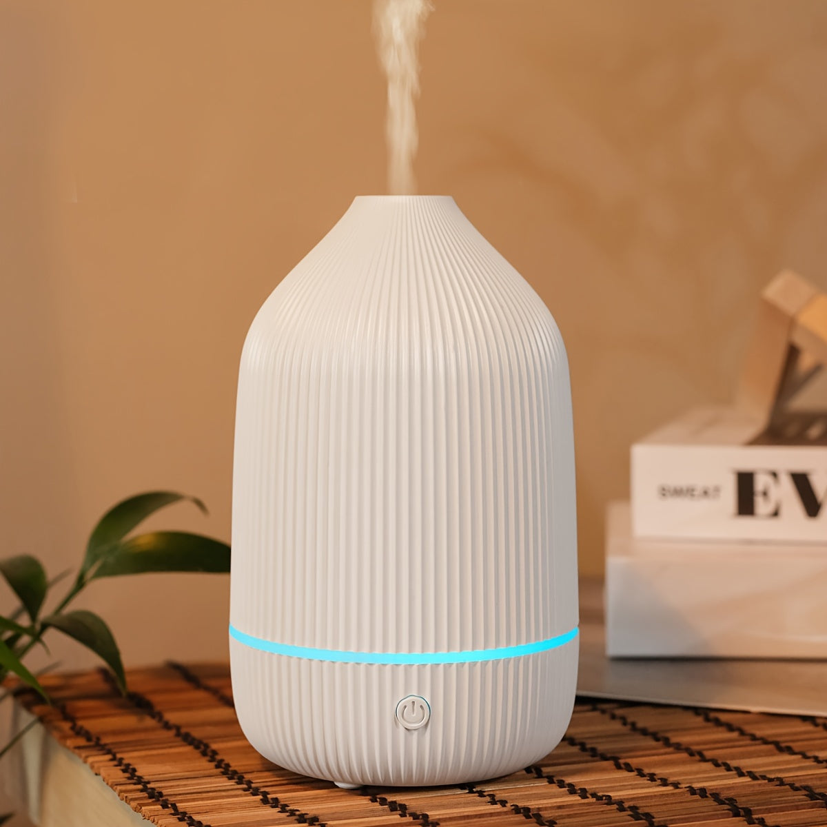 Difusor de aromas y humidificador 2 en 1, tecnología de ondas sonoras, apagado automático, luces LED de 7 colores, humidificador silencioso para hogar, oficina o dormitorio, portátil, alimentado por USB, regalo ideal