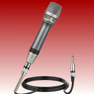 Micrófono Vocal Dinámico Profesional - Cardióide Unidireccional, Portátil con Encendido/Apagado para Interruptor & Cable XLR de 177in a 1/4'' - Azul Marino