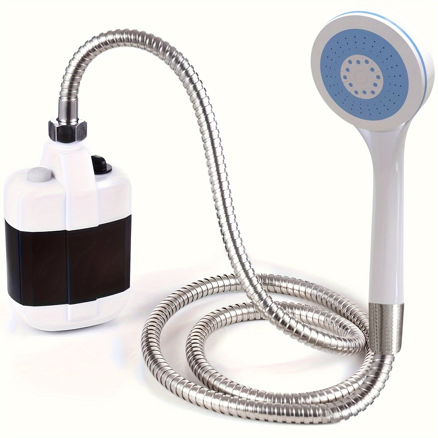 Puerta de Ducha Eléctrica Portátil para Camping con Carga USB, Ideal para Playa, Natación y Senderismo - Incluye Manguera, Kit de Ducha Externa para Viajes en Autocaravana