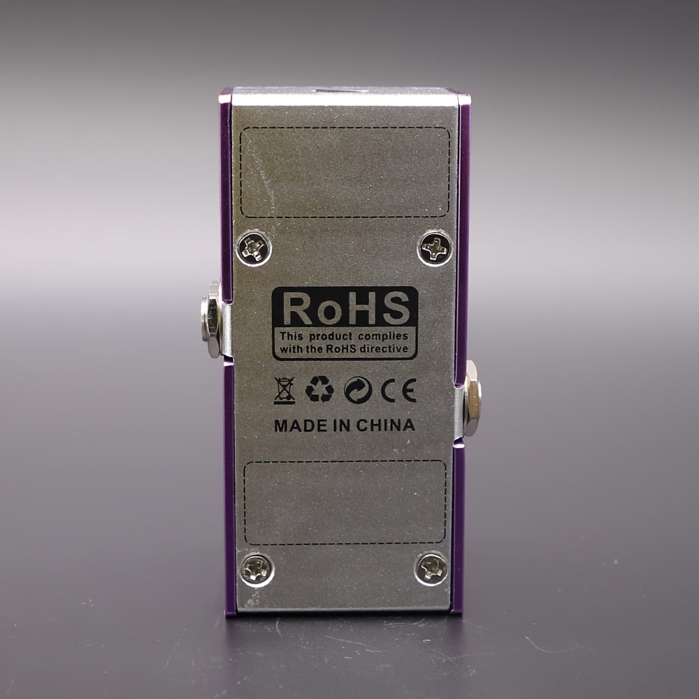 HUOSHEN-MI Pedal de Efectos para Guitarra Eléctrica - Distorsión True Bypass, Mini Pedal Morado con Controles de Volumen y Tono, Procesador Compacto para Amplificador de Rock, Metal y Blues - Compatible con USB, Sin Adaptadores Necesarios, Diseño True By