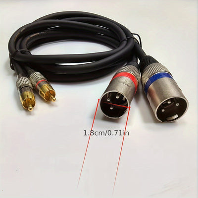 2 piezas de Cable de Audio RCA para Instrumentos Cannon