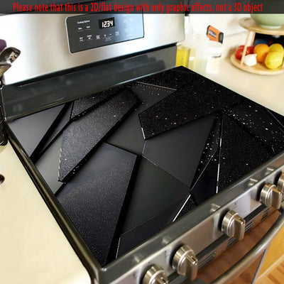 1pc Alfombrilla Protectora de Estufa con Patrón Geométrico Abstracto - 71.88x52.07 cm Antideslizante y Resistente al Calor (Hasta 356°F), Cubierta Multifuncional para Cocinas Eléctricas, Hornos Planos, Lavadoras, Secadoras y Almohadillas - Accesorio Dura